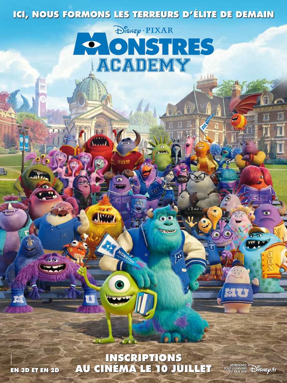 Monstres academy pixar